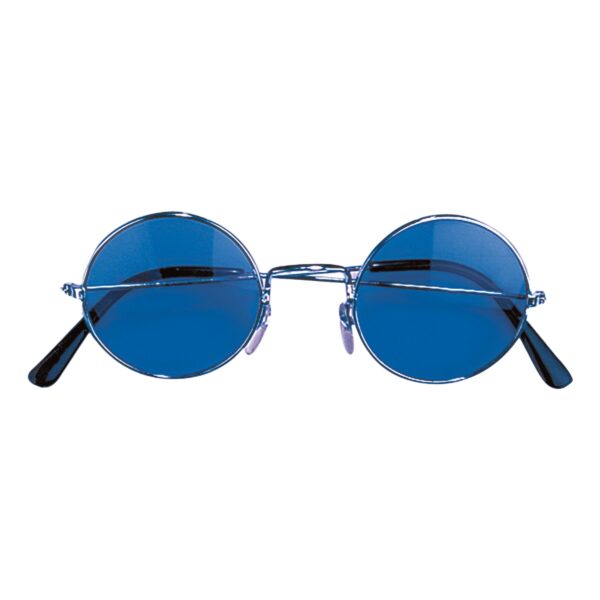 70-tals Glasögon Runda Små - Blå