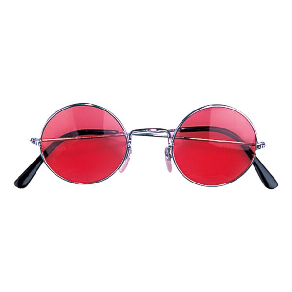 70-tals Glasögon Runda Små - Röd