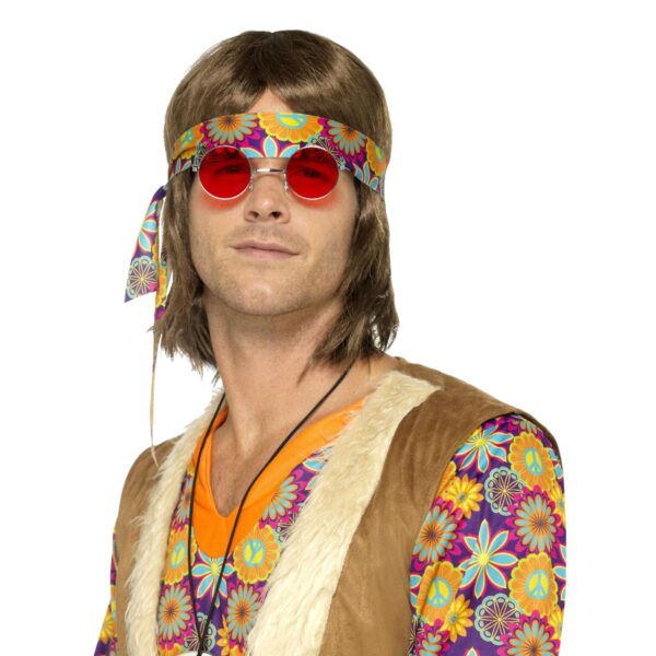 Hippie Glasögon Runda - Röd