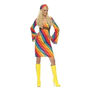 Regnbågs Hippie Maskeraddräkt