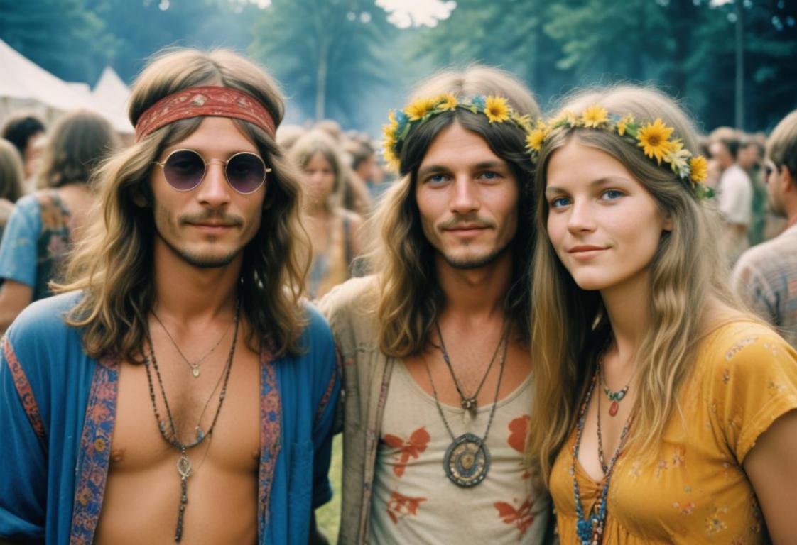 Summer of Love - hippies med fina hippiekläder.